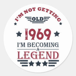 Personalized vintage 55th birthday party classic round sticker