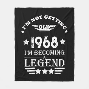 Personalized vintage 55th birthday party fleece blanket