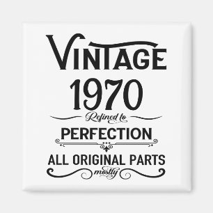 Personalized vintage 55th birthday party magnet