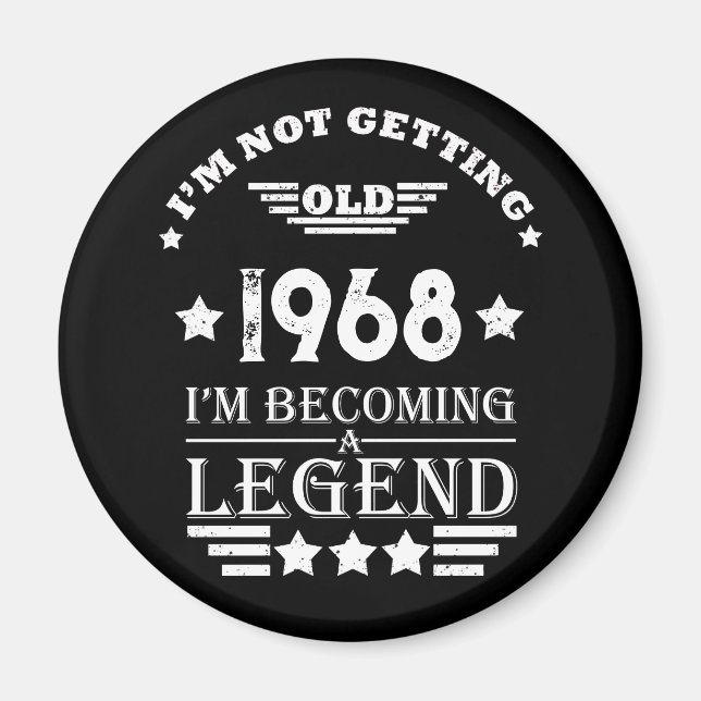 Personalized vintage 55th birthday party magnet (Front)