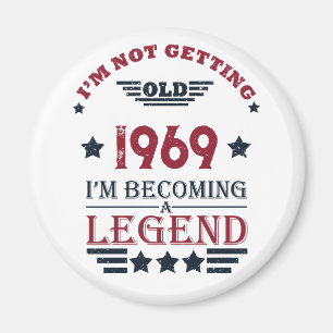 Personalized vintage 55th birthday party magnet