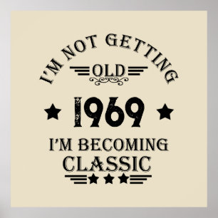 Personalized vintage 55th birthday party poster