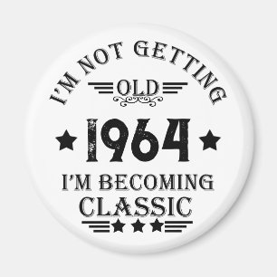 Personalized vintage 60th birthday gift black magnet