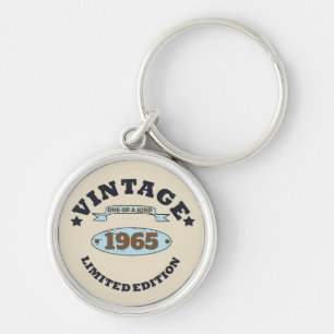 Personalized vintage 60th birthday gifts keychain
