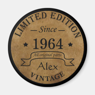 Personalized vintage 60th birthday gifts magnet