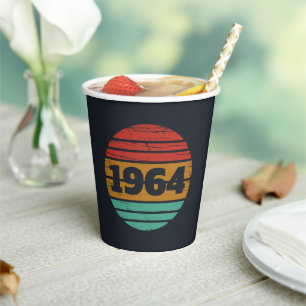 Personalized vintage 60th birthday gifts paper cups