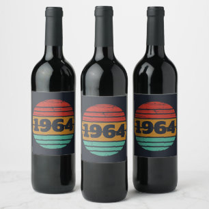 Personalized vintage 60th birthday gifts wine label