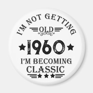 Personalized vintage 65th birthday gift magnet