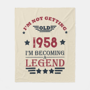 Personalized vintage 65th birthday gifts fleece blanket