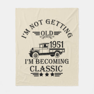 Personalized vintage 65th birthday gifts fleece blanket