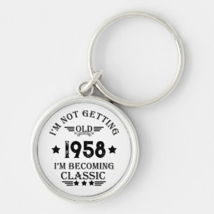 Personalized vintage 65th birthday gifts keychain