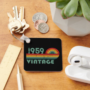 Personalized vintage 65th birthday gifts keychain