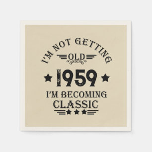 Personalized vintage 65th birthday gifts napkin