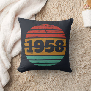 Personalized vintage 65th birthday gifts throw pillow
