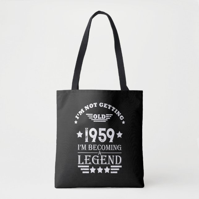 Personalized vintage 65th birthday gifts white tote bag (Front)