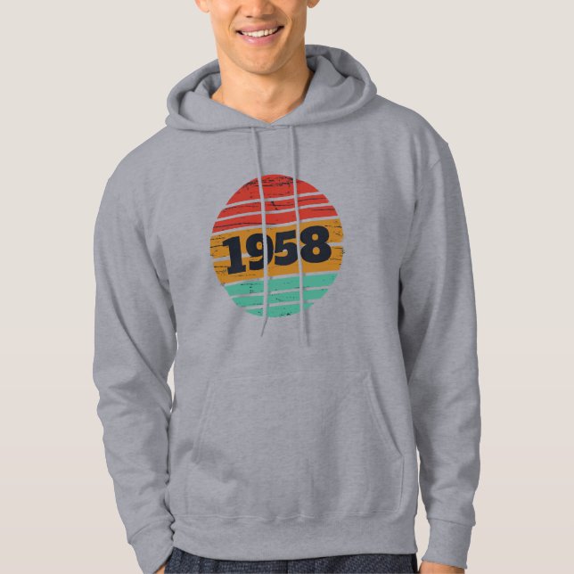 Personalized vintage 65th birthday party gifts hoodie (Front)