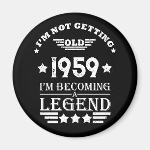 Personalized vintage 65th birthday party magnet