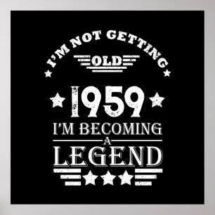 Personalized vintage 65th birthday party poster