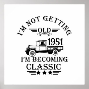 Personalized vintage 65th birthday party poster