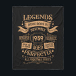 Personalized vintage 65th birthday whiskey party fleece blanket<br><div class="desc">You can add some originality to your wardrobe collection with this vintage classic birthday graphic design with awesome typography font lettering, is a great gift idea for men, women, husbands, wife girlfriends, and a boyfriend who will love this one-of-a-kind artwork. The best amazing and funny holiday present for your happy...</div>