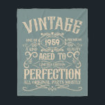 Personalized vintage 65th birthday whiskey themed fleece blanket<br><div class="desc">You can add some originality to your wardrobe collection with this vintage classic birthday graphic design with awesome typography font lettering. It is a great gift idea for men, women, husbands, wives, girlfriends, and boyfriends who will love this one-of-a-kind artwork. It is the best amazing and fun holiday present for...</div>