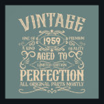Personalized vintage 65th birthday whiskey themed poster<br><div class="desc">You can add some originality to your wardrobe collection with this vintage classic birthday graphic design with awesome typography font lettering. It is a great gift idea for men, women, husbands, wives, girlfriends, and boyfriends who will love this one-of-a-kind artwork. It is the best amazing and fun holiday present for...</div>