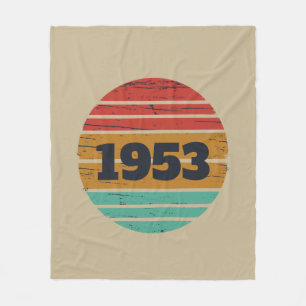 Personalized vintage 70th birthday fleece blanket