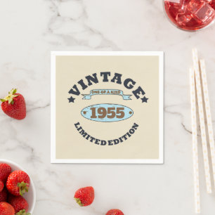 Personalized vintage 70th birthday gifts napkin