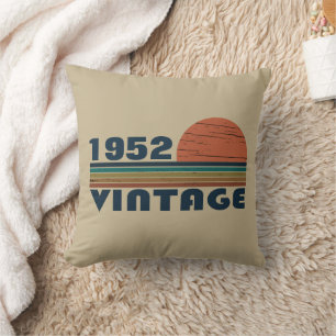 Personalized vintage 70th birthday gifts throw pillow
