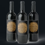 Personalized vintage 70th birthday gifts wine label<br><div class="desc">You can add some originality with this limited edition, premium quality, and original, classy, retro, and vintage-looking birthday graphic design with a cool typography font. This is a great gift idea for men, women, husbands, wives, girlfriends, and boyfriends who will love this one-of-a-kind piece of art. The best unique and...</div>