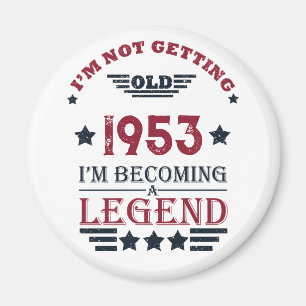 Personalized vintage 70th birthday magnet