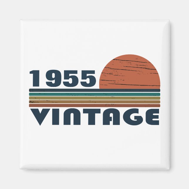 Personalized vintage 70th birthday magnet (Front)