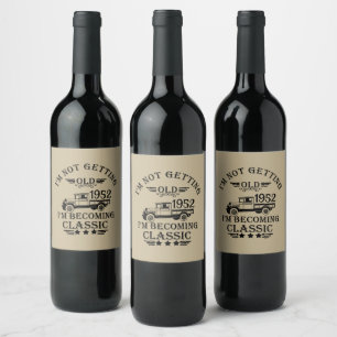 Personalized vintage 70th birthday mens gifts wine label