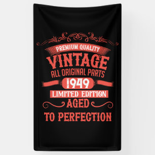 Personalized vintage 75h birthday party banner