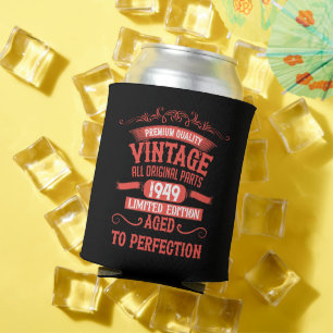 Personalized vintage 75h birthday party can cooler