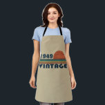 Personalized vintage 75th birthday apron<br><div class="desc">Add some originality to your wardrobe with this vintage birthday graphic design featuring awesome typography font lettering. It's a great gift idea for men,  women,  husbands,  wives,  grandma,  and grandpa who will love this one-of-a-kind artwork. Perfect for a fun holiday present at your birthday party.</div>