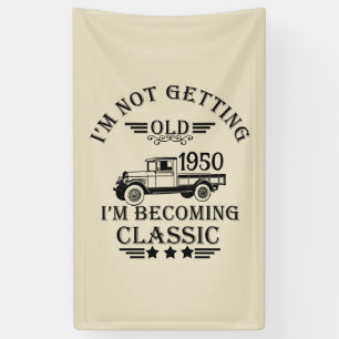 Personalized vintage 75th birthday banner