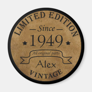 personalized vintage 75th birthday gifts magnet