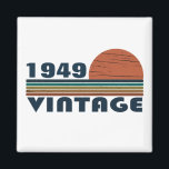 Personalized vintage 75th birthday magnet<br><div class="desc">Add some originality to your wardrobe with this vintage birthday graphic design featuring awesome typography font lettering. It's a great gift idea for men,  women,  husbands,  wives,  grandma,  and grandpa who will love this one-of-a-kind artwork. Perfect for a fun holiday present at your birthday party.</div>