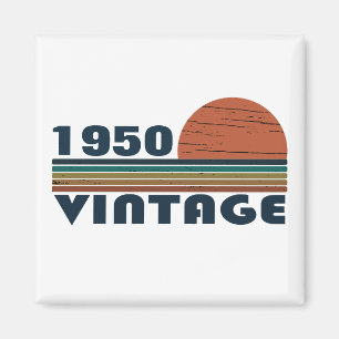 Personalized vintage 75th birthday party magnet