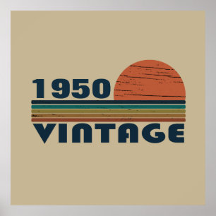 Personalized vintage 75th birthday poster