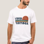 Personalized vintage 75th birthday T-Shirt<br><div class="desc">You can add some originality to your wardrobe collection with this vintage classic birthday graphic design with awesome typography font lettering, It is a great gift for men, women, husbands, wife, girlfriend, and a boyfriend who will love this one-of-a-kind artwork. The best amazing and funny holiday present for your happy...</div>