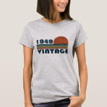 Personalized vintage 75th birthday T-Shirt<br><div class="desc">You can add some originality to your wardrobe collection with this vintage classic birthday graphic design with awesome typography font lettering, It is a great gift for men, women, husbands, wife, girlfriend, and a boyfriend who will love this one-of-a-kind artwork. The best amazing and funny holiday present for your happy...</div>