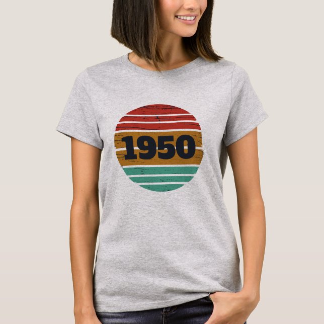 Personalized vintage 75th birthday T-Shirt (Front)