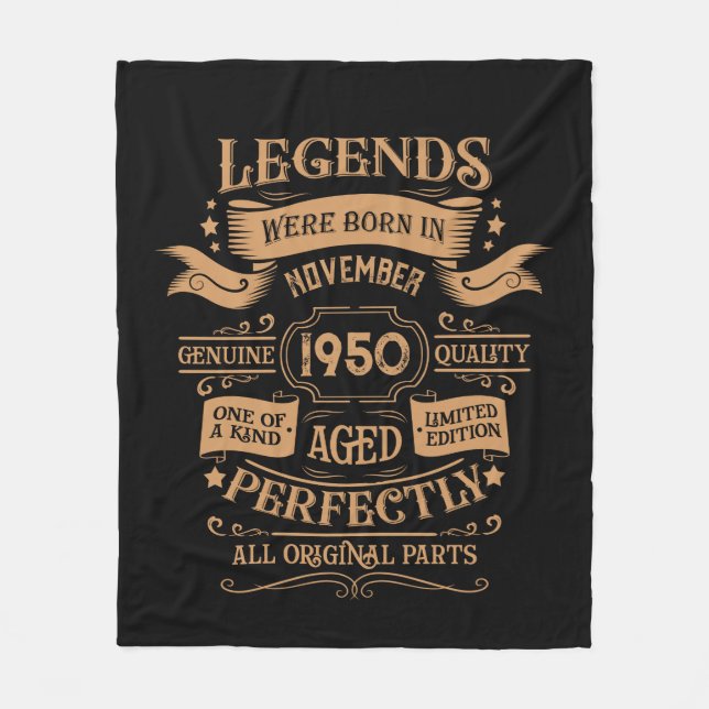Personalized vintage 75th birthday whiskey themed fleece blanket (Front)