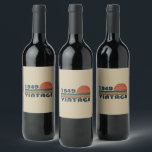 Personalized vintage 75th birthday wine label<br><div class="desc">You can add some originality to your wardrobe collection with this vintage classic birthday graphic design with awesome typography font lettering, It is a great gift for men, women, husbands, wife, girlfriend, and a boyfriend who will love this one-of-a-kind artwork. The best amazing and funny holiday present for your happy...</div>