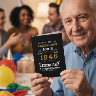 Personalized Vintage 80th Birthday For Men Or Dad Card