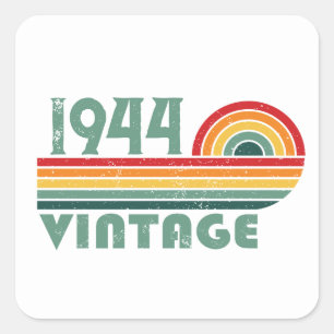 Personalized vintage 80th birthday gifts square sticker
