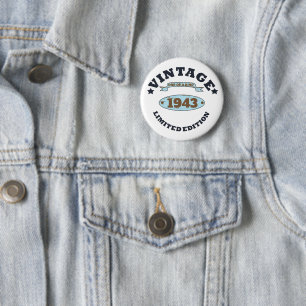 Personalized vintage 85th birthday gifts 2 inch round button