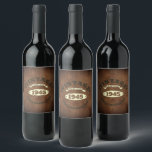 Personalized vintage 85th birthday party wine label<br><div class="desc">Add some originality to your wardrobe with this vintage birthday graphic design featuring awesome typography font lettering. It's a great gift idea for men,  women,  husbands,  wives,  grandma,  and grandpa who will love this one-of-a-kind artwork. Perfect for a fun holiday present at your birthday party.</div>